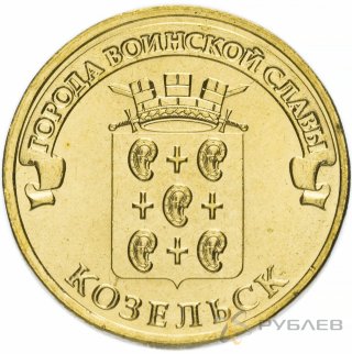 10 рублей 2013г. КОЗЕЛЬСК (ГВС)