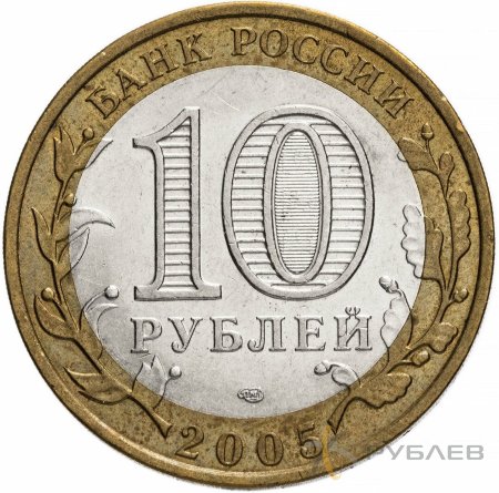 10 рублей 2005г. БОРОВСК из обращения